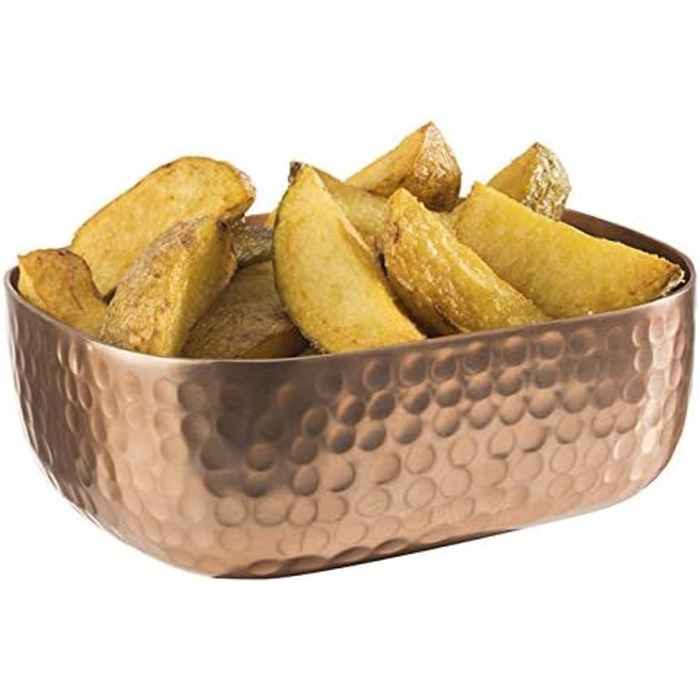 Алюминиевая чаша APS с кованой поверхностью для холодных и горячих блюд, 23,0 x 15,5 см, 1,4 л. (Медь, 12 x 15,5 см, высота 5,5 см)