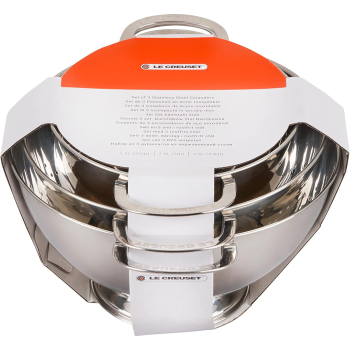 Набір друшляків з нержавіючої сталі, 3 предмети Le Creuset