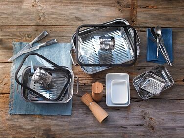 Жаровня 41 x 27 см с паровой корзиной и щипцами для спаржи Vitalis Aroma WMF