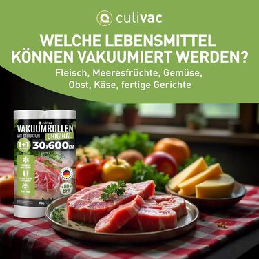 Рулони плівки 2 предмета 28 x 600 см culivac