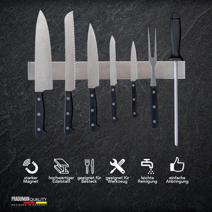 Магнітний тримач для ножів 40 см PRADUMAN