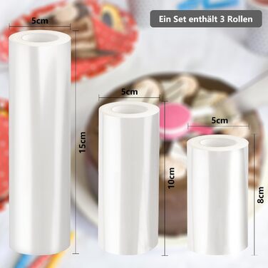 Фольга для торта 3 шт  8/10/15 см Wlztea