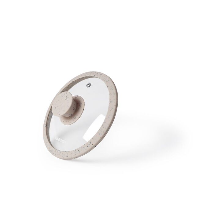 Кришка Fissman ARCADES 16 см з силіконовим ободом бежевий (9993)