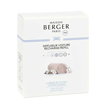 Картридж для дифузора для автомобіля Maison Berger Paris з ароматом COTTON CARESS, 2 шт.