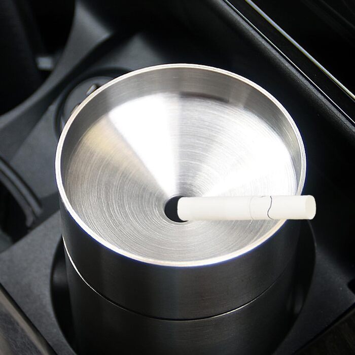 Попільничка для тютюнових стіків з кришкою срібний YiTenn