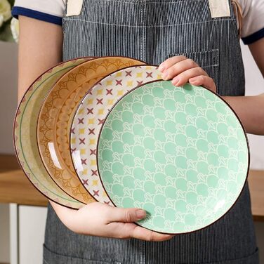 Набор фарфоровой посуды Haruka, 48 шт. - Mness aptieka Набор круглых комбинированных сервизов на 12 человек, включает чашки, миски, десертные тарелки и обеденные тарелки (тюльпан, обеденный сервиз из 40 предметов)