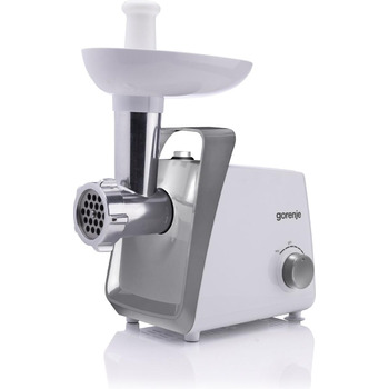 Gorenje Мясорубка, 1600Вт, 2,2 кг/мин, 2 решетки, пластик, белый