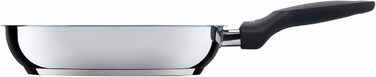 Індукційна сковорода з нержавіючої сталі з антипригарним покриттям, стійка до корозії, з пластиковою ручкою, підходить для всіх типів плит, витримує температуру в духовці до 70C, для делікатного смаження (набір з 2 сковорідок)