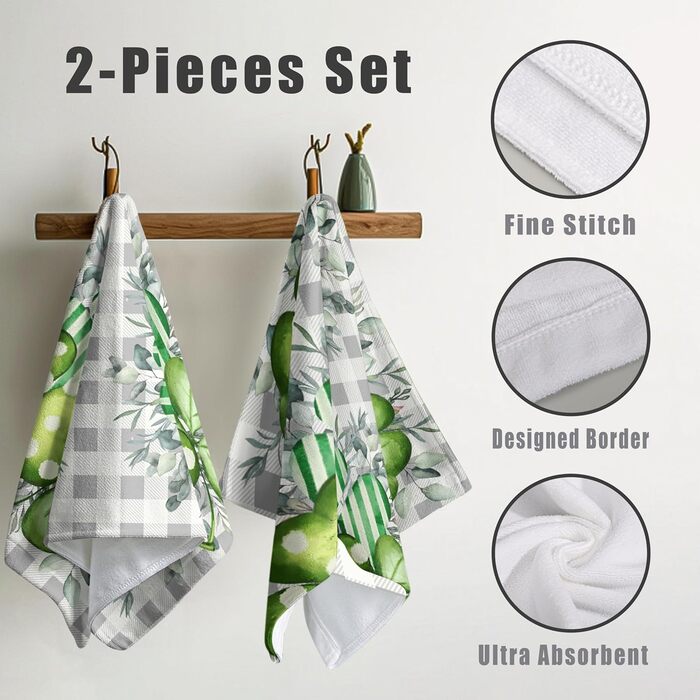 Різдвяні кухонні рушники Kwlegh, рушник для рук, різдвяна ялинка, цукерка-тростина, сніжинка, рушник для пальців, набір з 2 шт. , милий чоловічий банний рушник, високопоглинаючі рушники, 36 x (Щаслива конюшина)