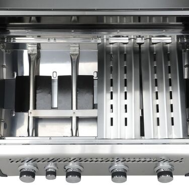 Газовый гриль SANTOS S-418, с боковой и задней горелкой, нержавеющая сталь 900303 Код: 010958