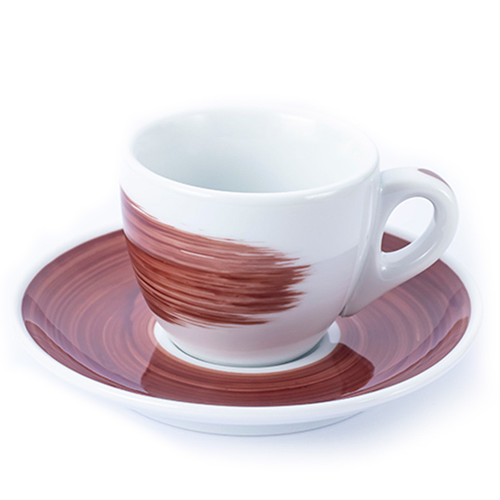 35116 Чашка espresso 75 мл Brown stroke B 'Verona Millecolori Hand Painted Brush stroke B Brown with