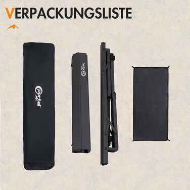 Складной кемпинговый стол 108 х 71 см черный Portal