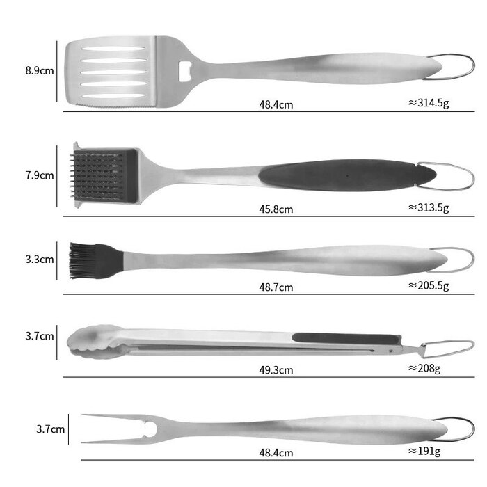 Набор для барбекю 6 предметов нержавеющая сталь GRILLI