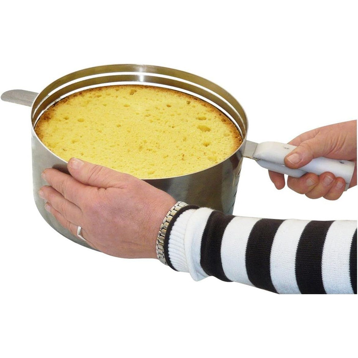 Нож для резки торта Zenker 7705, кондитерская Ø26 / 28 см, набор для торта с ножом для торта и подемным основанием для торта, аксессуары для торта из нержавеющей стали, количество 1 x набор из 3 шт. , цвет серебристый (приспособление для нарезки торта)