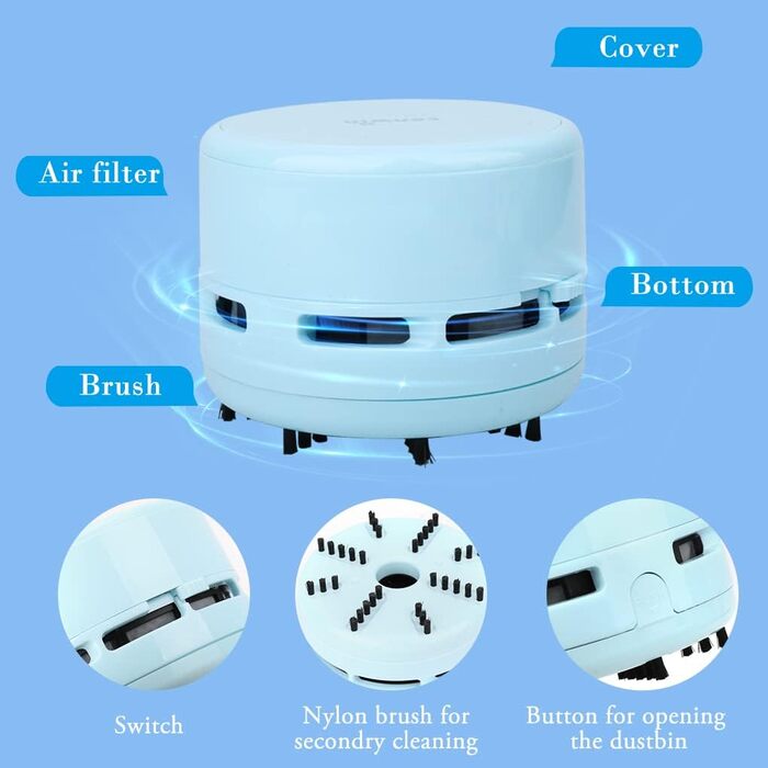 Міні-пилосос бездротовий 3 Вт синій FineInno