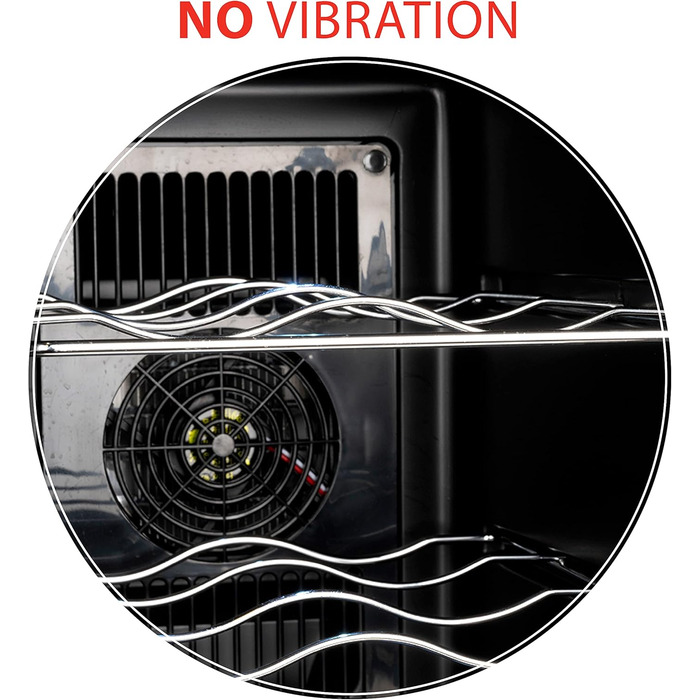 Винний холодильник до 18 пляшок чорний alpina