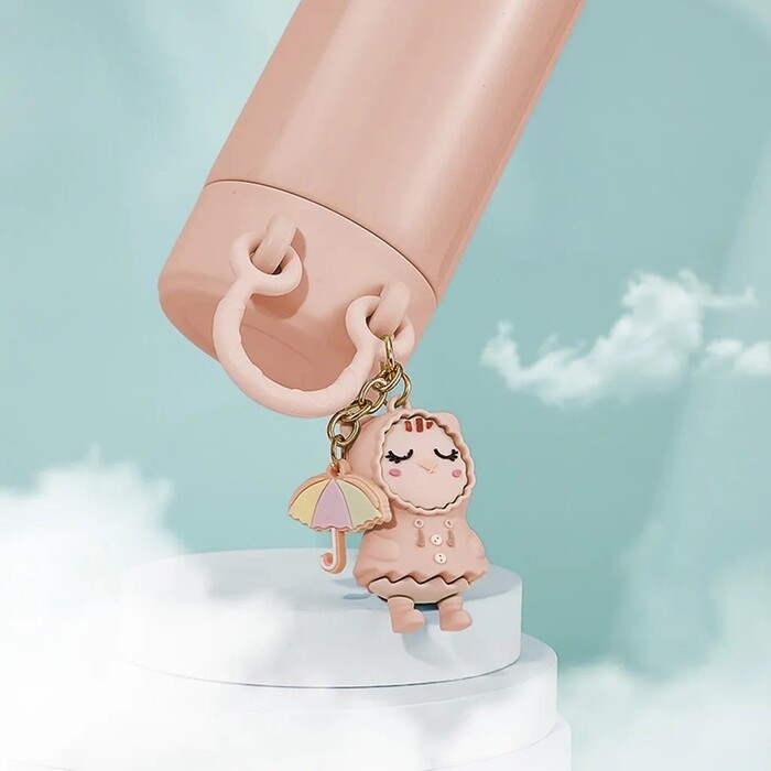 Термос Fissman 380 мл колір рожевий нержавіюча сталь (9862)