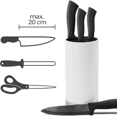 Универсальный ножевой блок без ножа белый Silberthal