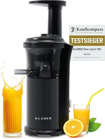 Соковижималка 150 Вт, чорна Slow Juicer Klamer