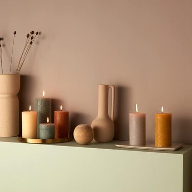 Свічки 4 шт. час горіння 60 годин, Bolsius Rustic Pillar