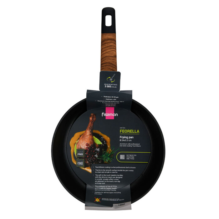 Сковорідка Fissman для смаження FEORELLA 24x5,3 см алюміній з антипригарним покриттям (14507)