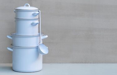 Кастрюля с хромированным ободком 24 см Riess