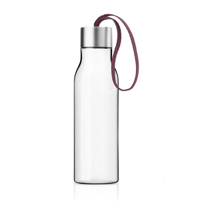Пляшка 0,5 л прозора / бордова Trinkflasche Eva Solo