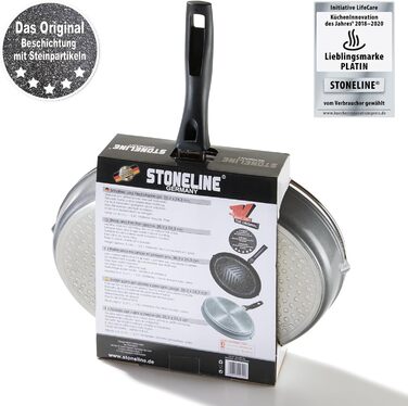 Сковорода для риби з кришкою 35 x 24 см STONELINE