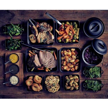 Форма квадратна 25,4 х6, 5см, 2400 мл, ефект чавуну, GenWare