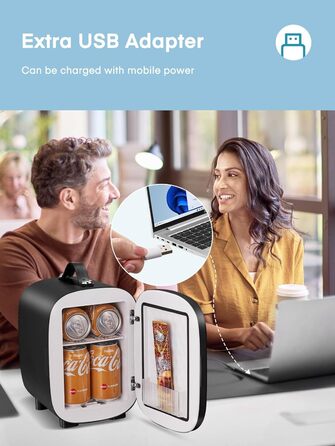 ‎Міні-холодильник 5 л, чорний FOHERE