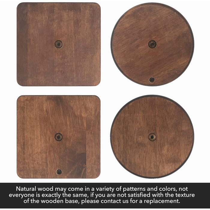 Тримач для кухонного рулону з квадратною основою з натурального дерева, Vialex