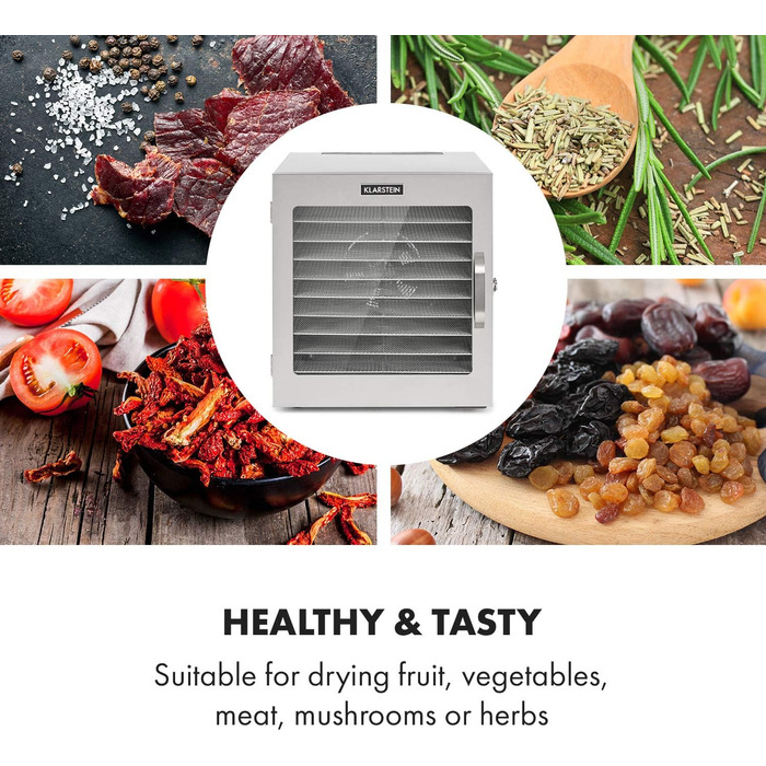 Дегідратор на 10 полок, 1000 Вт  Captain Jerky 110 Klarstein