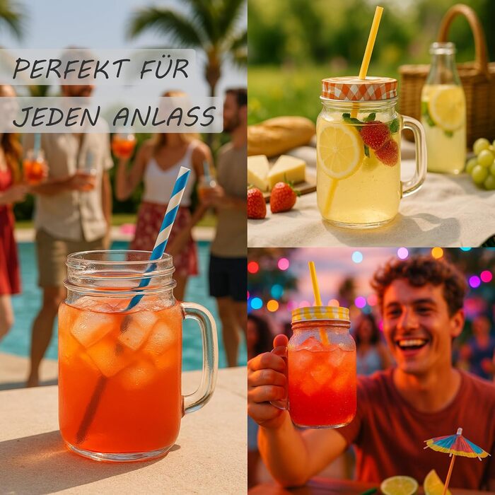 Набор из 12 стаканов для питья с крышкой 450 мл желтый gouveo