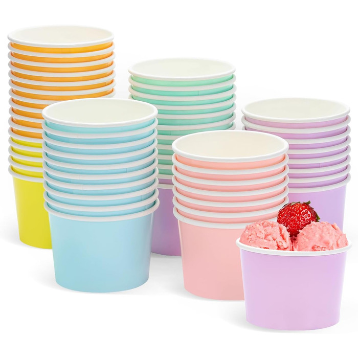 Набір паперові стаканчики для морозива 60 шт. 85 мл ZALAON
