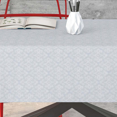 Скатертина Aitana textil Daumier Blanco в рулоні, жаккард, ширина 140 см