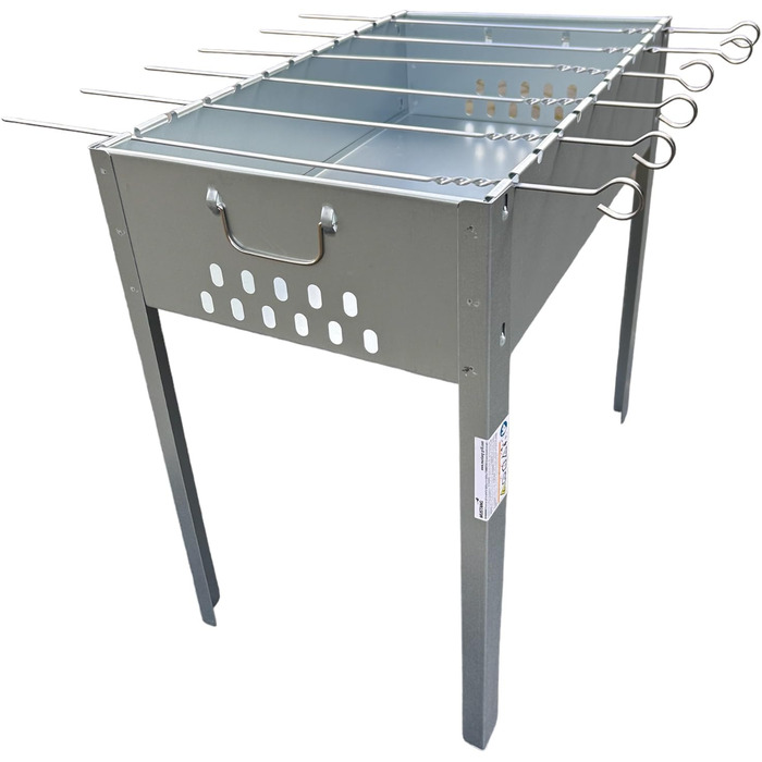 Портативний мангал включаючи 6 шампурів та решітку для гриля Grillpaul