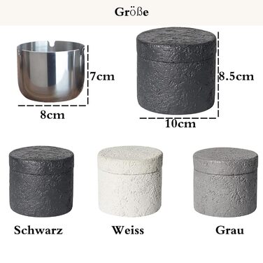 Маленька попільничка 10 см сірий Cutfouwe