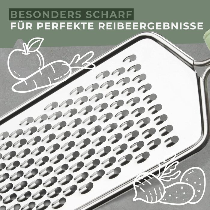 Терка ручная 27 см зеленая Ecolution Fackelmann