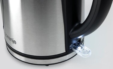 Gorenje Електрочайник, 1,5л, подвійні стінки, Strix контроль, нерж.