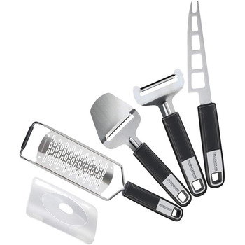 Набір для нарізання сиру, 4 предмети,  сріблястий/чорний Sense Fackelmann