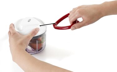 Інструкція з експлуатації універсального подрібнювача Zyliss E910015 Easy Pull, 750 мл, овочерізка, цибулярізка, подрібнювач фруктів і овочів, з надзвичайно гострими лезами в запатентованому швейцарському дизайні 750 мл