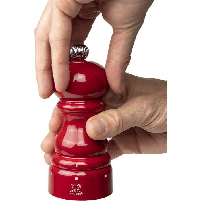 Ручне регулювання помелу u'Select, висота 12 см, дерево, коричневий, 23447 (млин для перцю, червоний лакований)