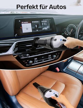 Портативний ручний пилосос, потужний 70 Вт білий Portutif