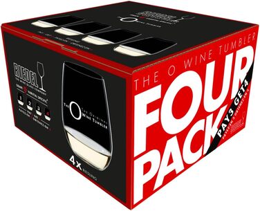 Набор бокалов без ножки для белого вина 0,37 л, 4 предметов, O Wine Tumbler Riedel