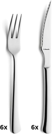 Столові прилади для стейків та піци на 6 осіб, 12 предметів Amefa
