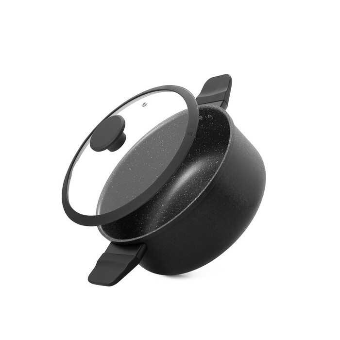 Кастрюля со стеклянной крышкой 24 см 4,58л ADELINA Fissman