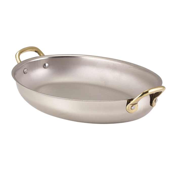 Сковородка для подачи 24.5*17.5 см, овальная, Stainless Steel, GenWare