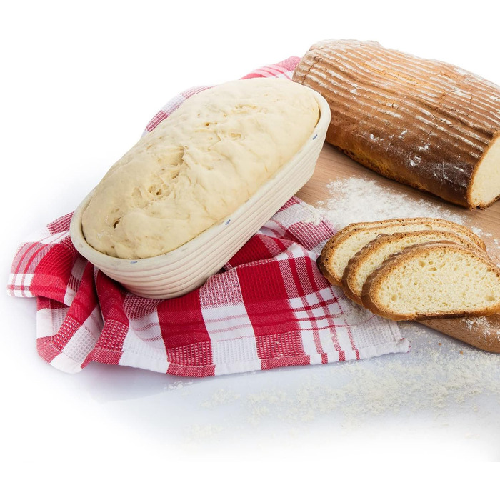 Кошик для вистоювання Westmark, для тіста для хліба вагою 1500-2000 г, овальний, довжина приблизно 40 см, ротангова тростина, світло-бежева, 32022270 (набір з 2 шт. , довжина 39,5 см)