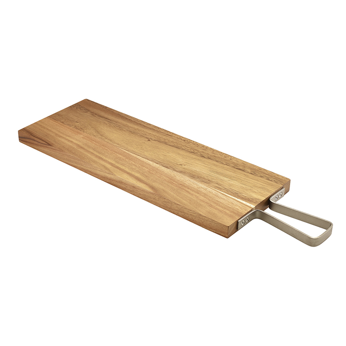 Доска для подачи 50*15 см, с металлической ручкой, Acacia Wood, GenWare