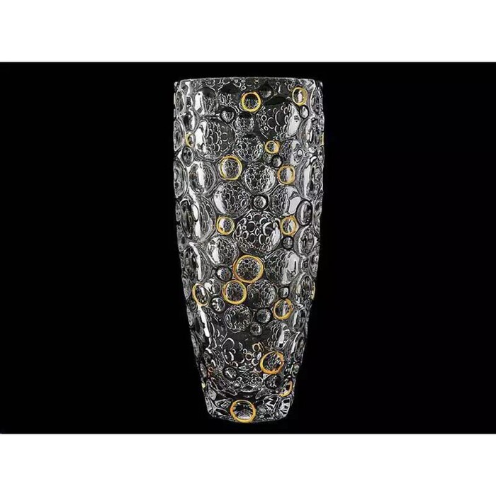 Ваза 35 см Lisboa Black and Gold Bohemia